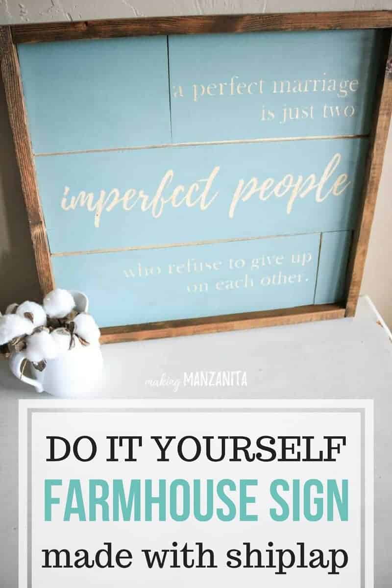 Try this do-it-yourself shiplap sign painted blue with a darker frame