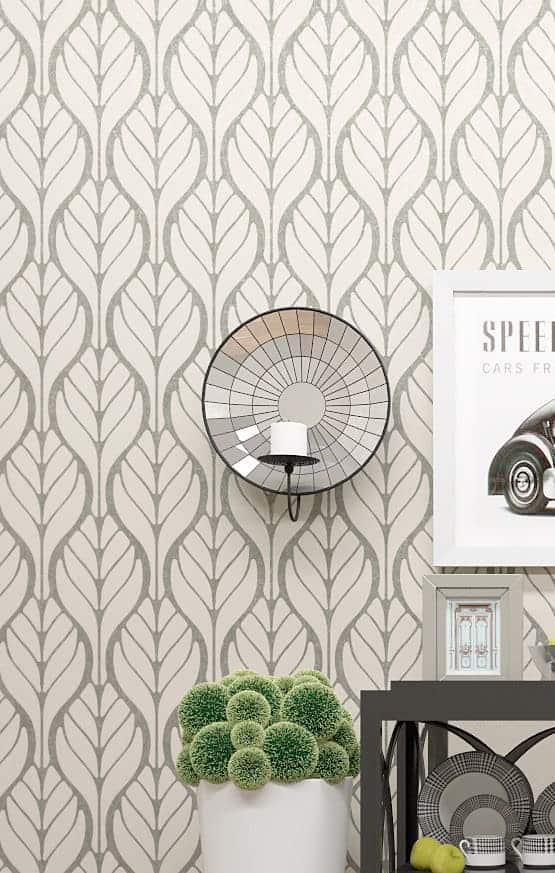 If you're trying to figure out what to do for above bed decor in your master bedroom, here's an idea. Try wall stenciling! I love this spring leafs floral wall stencil pattern