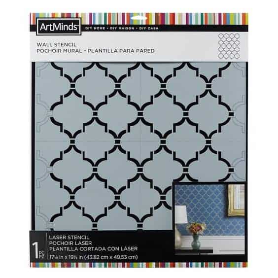 Wall stenciling is definitely becoming more popular. You could try it on the wall behind your bed using this quatrefoil wall stencil from Michaels