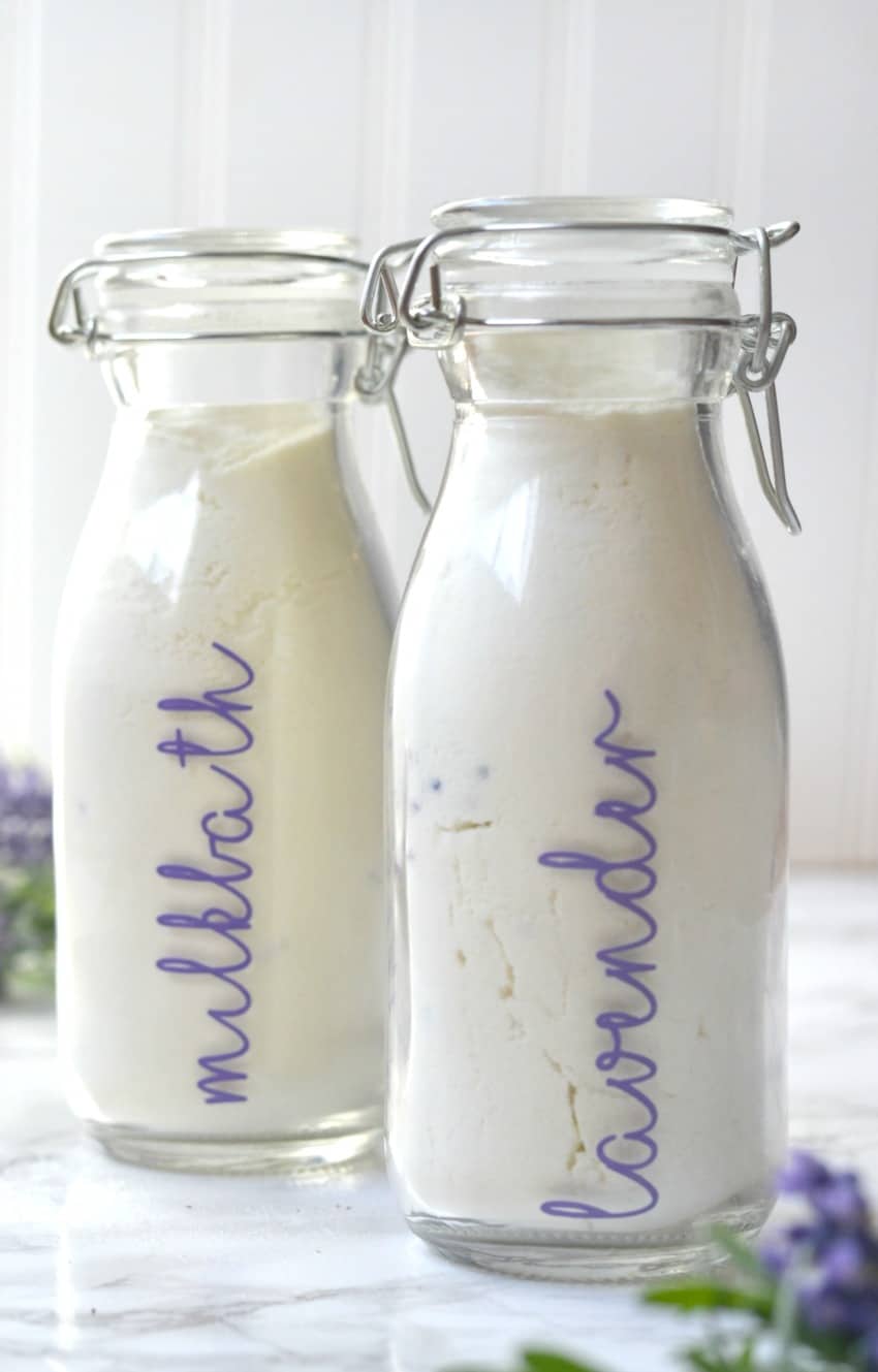 Lavender milk baths are the perfect homemade mother's day present for mom