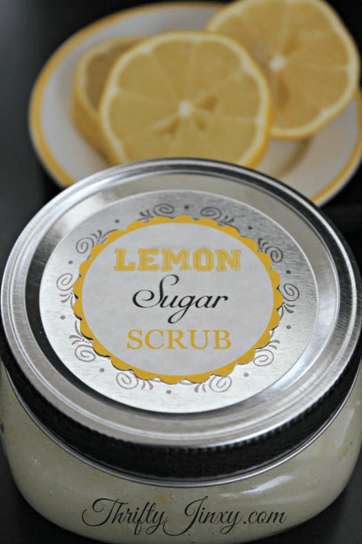 A homemade lemon sugar scrub is a great day mother's day present