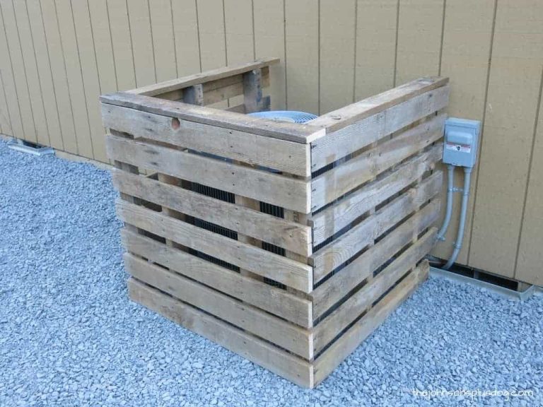DIY Pallet AC Unit Cover You Can Make In Just 45 Minutes