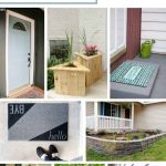 Photo collage with text overlay that says curb appeal and landscaping ideas
