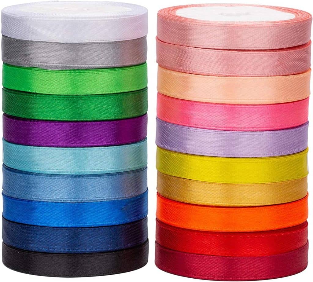 Colorful ribbon stacked up