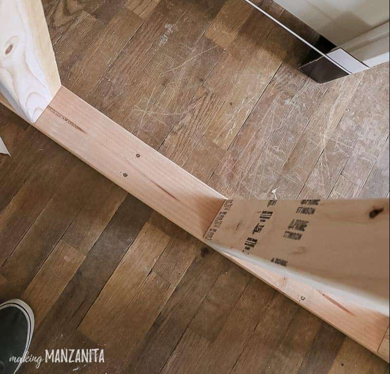 New interior wall getting attached to the floor