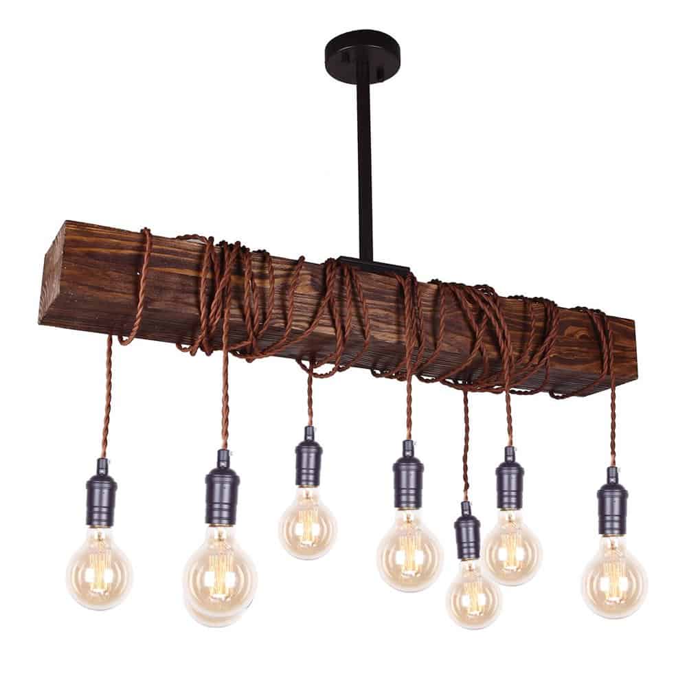 Wood Beam Chandelier