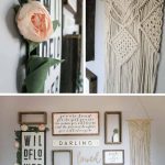 Collage of wall decor in baby girl nursery
