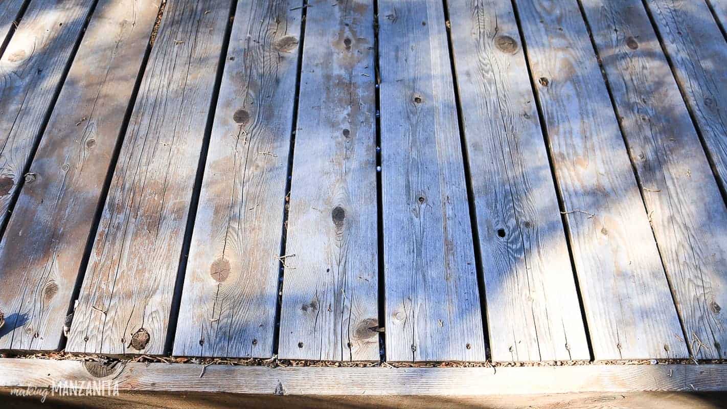Platelage en bois à rénover