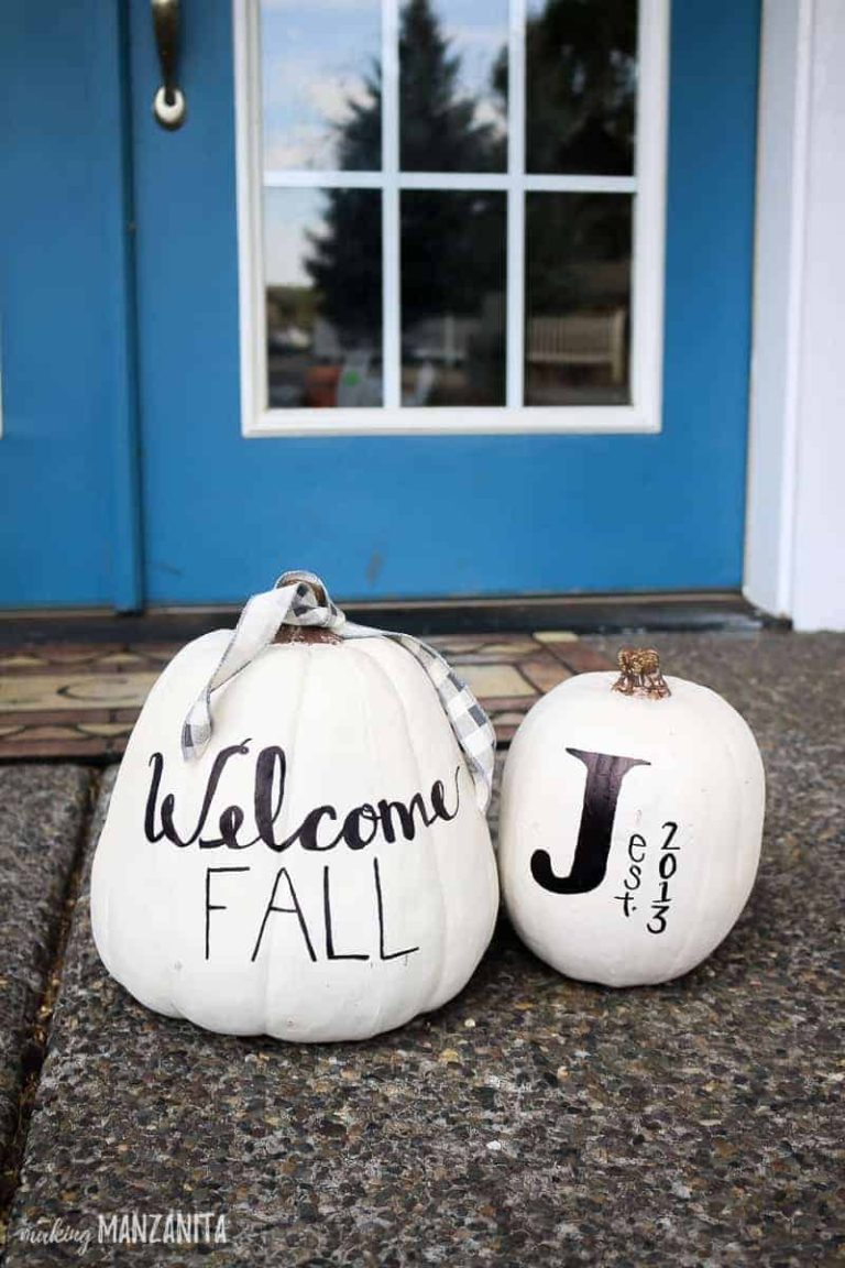 White Pumpkin Decor from Cheap Thrift Store Foam Pumpkins