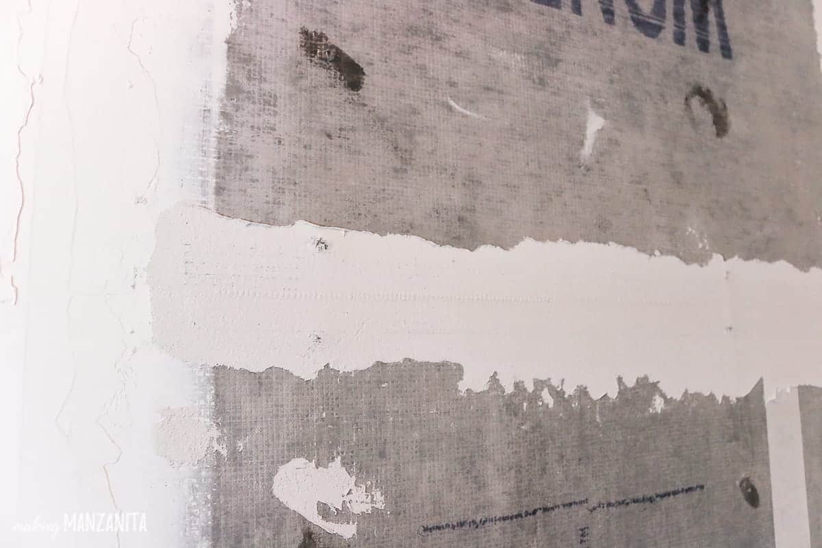 Seams of cement backer board when doing shower tile installation