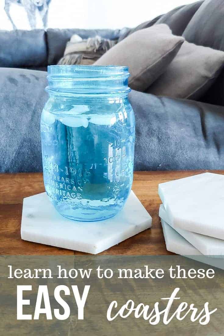 Learn how to make these easy DIY hexagon marble coasters - the perfect homemade gift!
