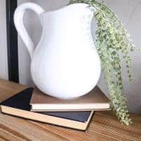 How To Make A DIY White Farmhouse Pitcher
