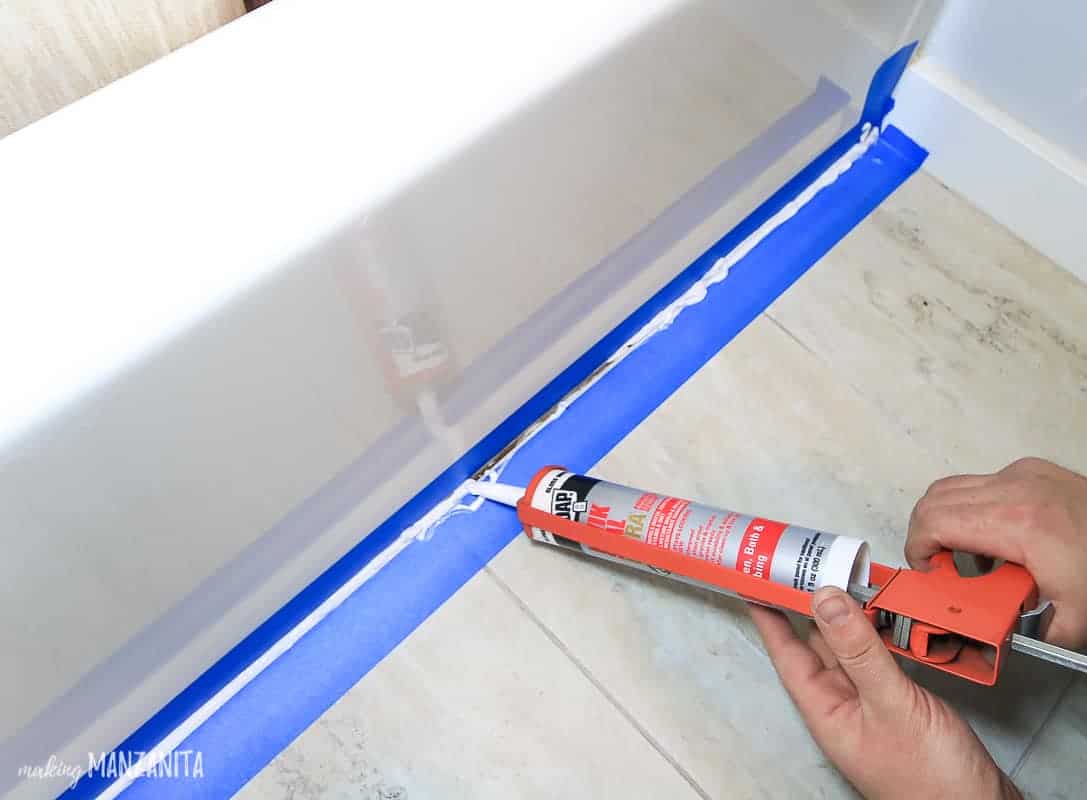 Recaulking a bathtub with kwik seal indoor caulk