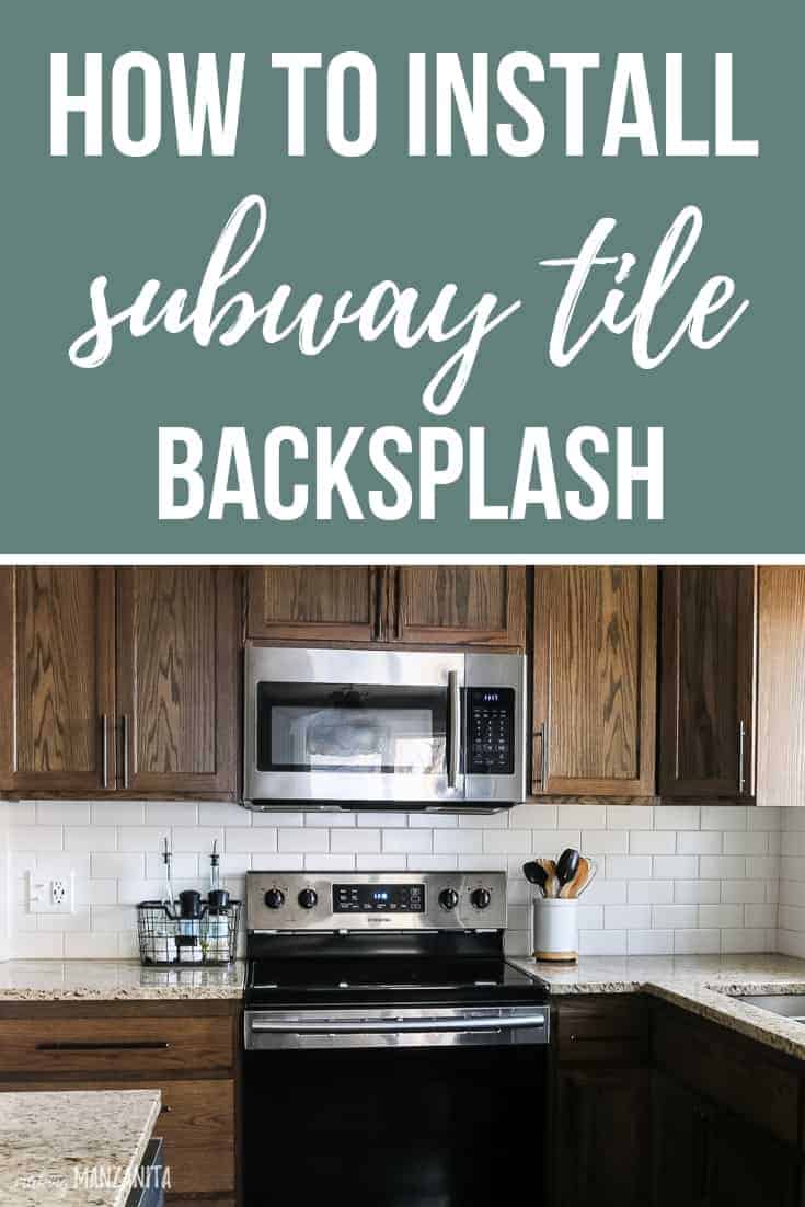 How to install a simple white subway tile backsplash in your kitchen! An easy step-by-step tiling tutorial, including a video.