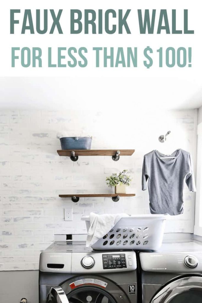 How to install a faux brick wall in your laundry room for less than 0