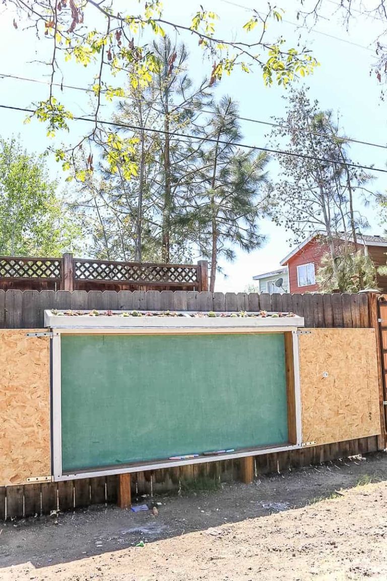 How to Make a Large Chalkboard For Backyard With Live Roof