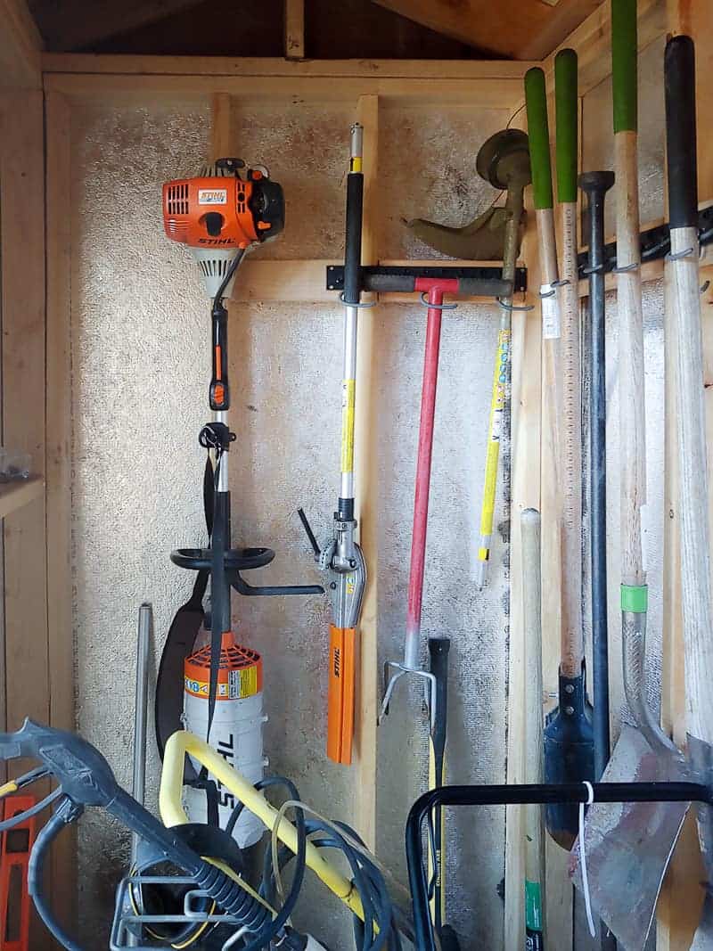 Easy Garden Tool Storage In Backyard Shed - Making Manzanita