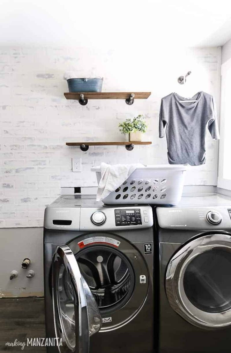 How To Build Pipe Shelves: Laundry Room Shelving