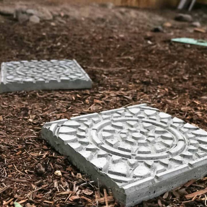 How To Make Stamped Garden Stepping Stones