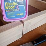 Plastic wood filler for screw holes