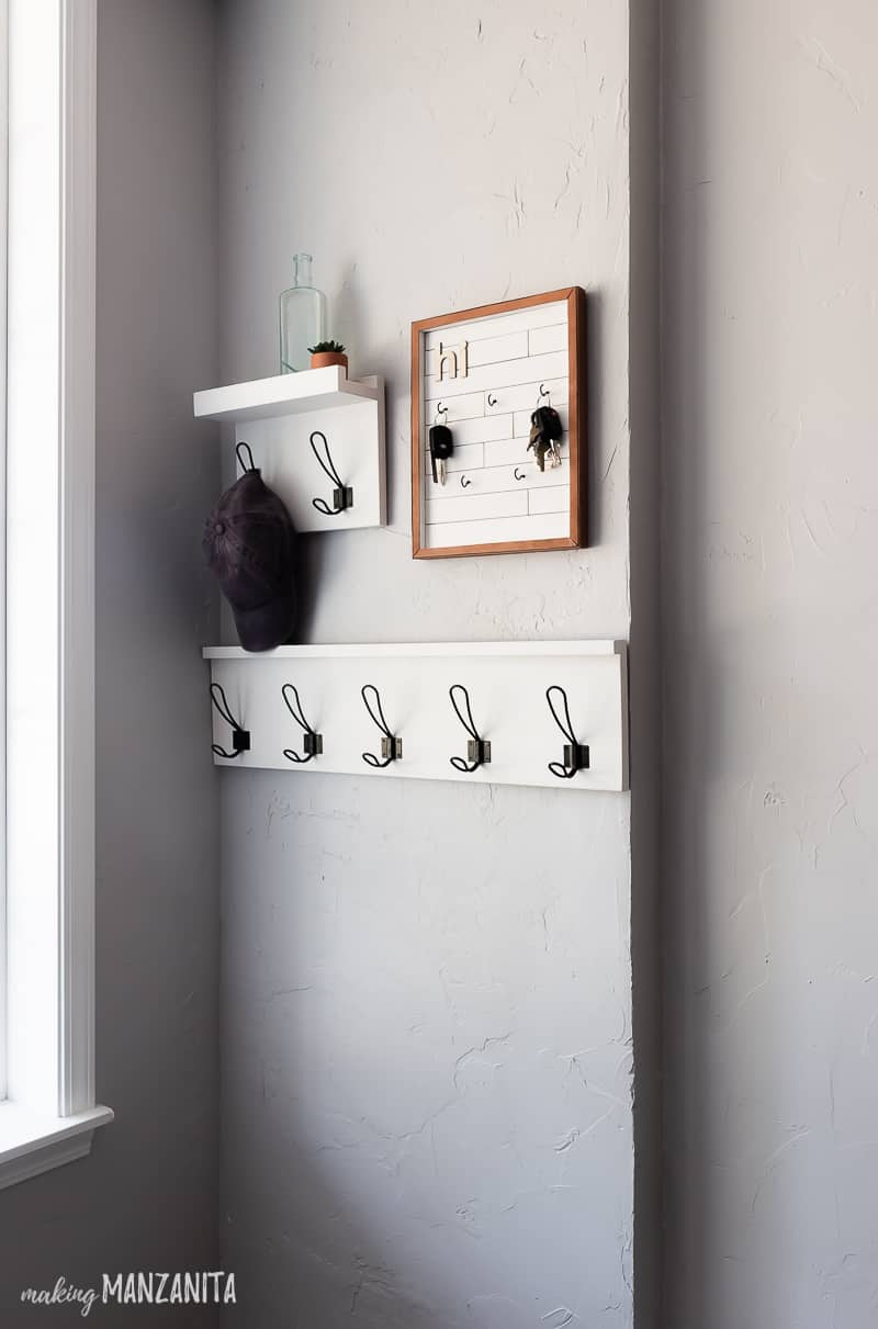 a diy key holder is a great accessory for the entry way