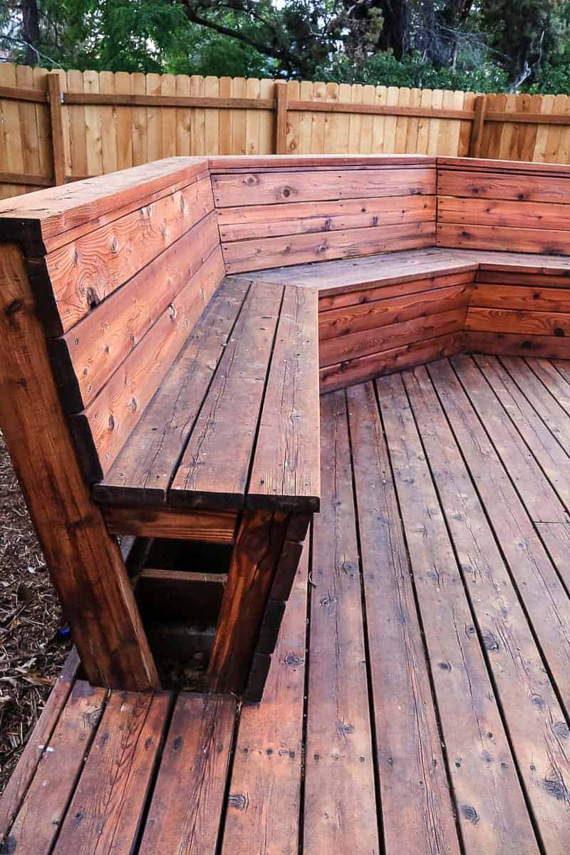 Picture of one side of the deck