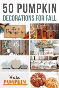 picture of a decorated pumpkin with text overly saying pumpkin decoration ideas