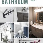 Collage of different modern bathroom with text overlay that says Modern Bathroom Ideas