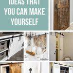 Collage of different DIY barn doors with text overlay that says 17 barn door ideas that you can make yourself