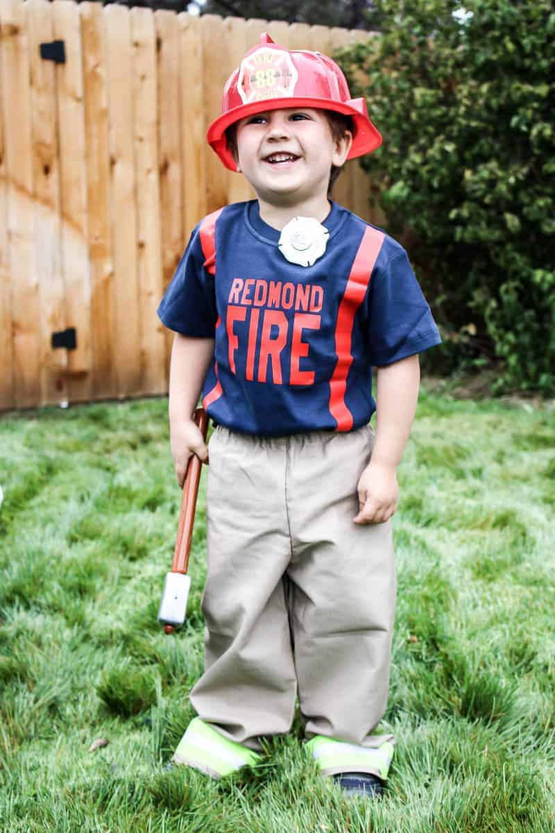 Firefighter Toddler Boy Birthday Outfit, Firefighter Halloween Costume ...