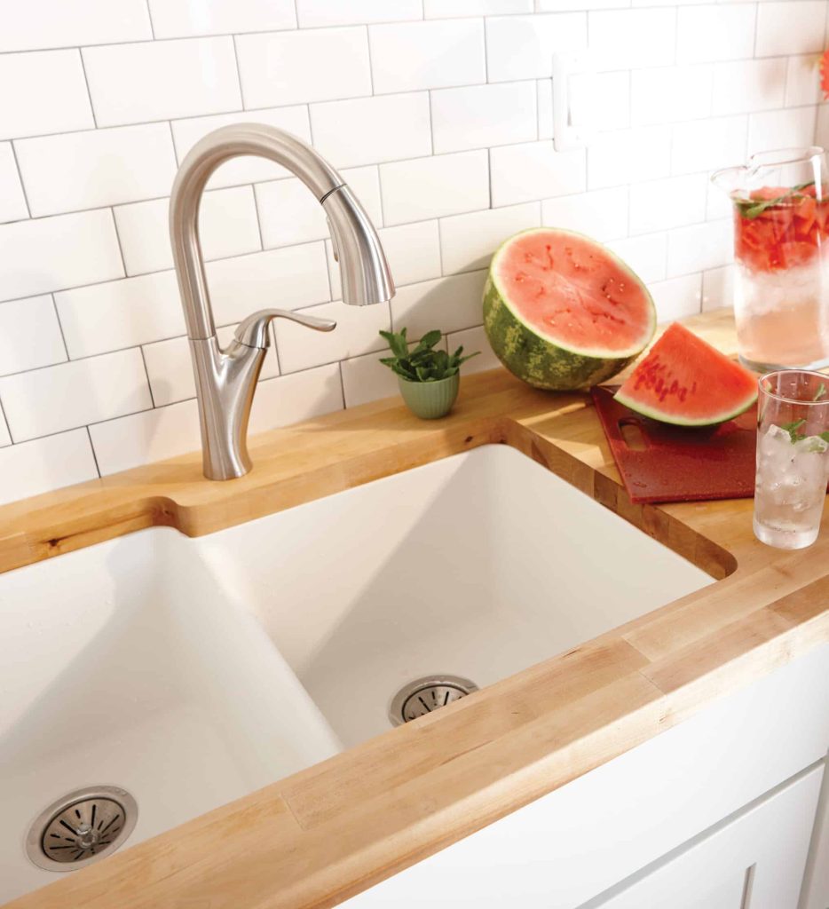 Quartz kitchen sinks are modern and sleek, perfect for any kind of kitchen style