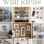 shows 9 different family photo walls with title that says family photo wall ideas