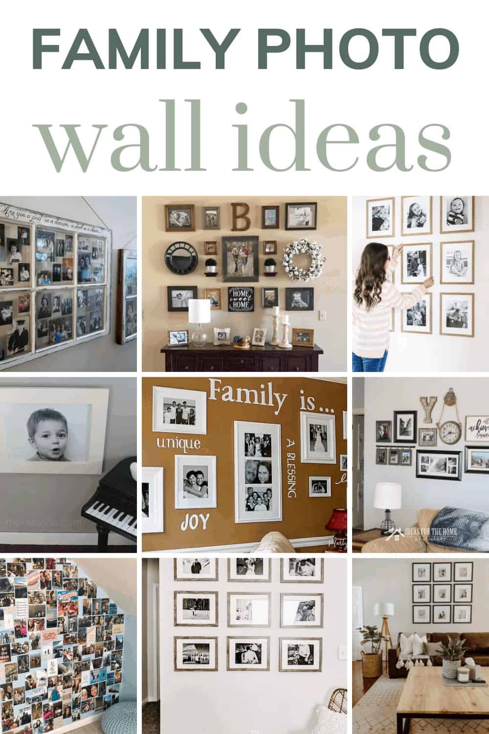 14 Creative Family Photo Wall Ideas - Making Manzanita