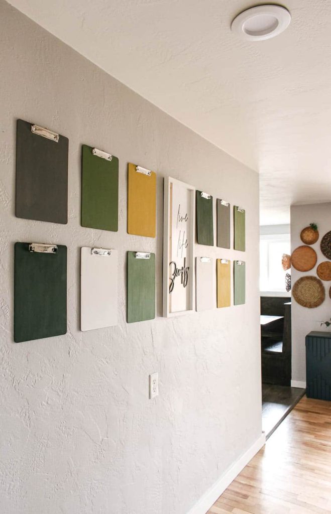 This colorful clipboard gallery wall is the perfect way to display anything from kids art to pictures