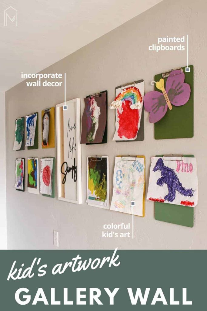 How to Make a Clipboard Gallery Wall to Display Your Child's Art