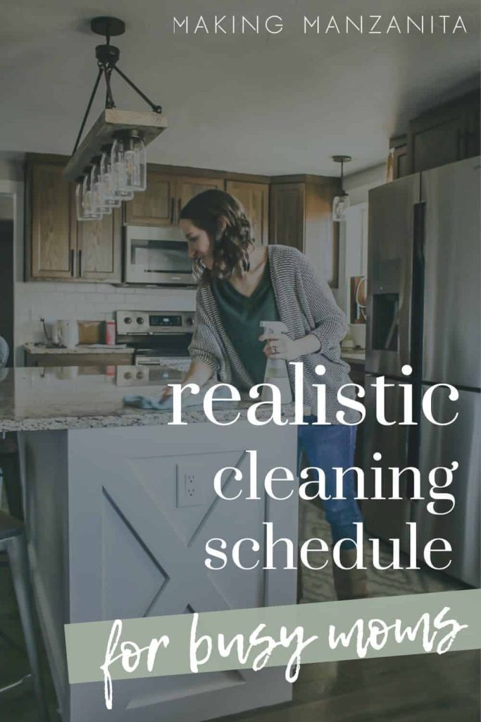 Looking for a realistic cleaning schedule for busy moms? These cleaning tips will help you manage your cleaning tasks easier.