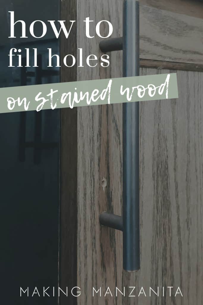 Wondering how to fill holes in stained wood? Here's how to repair nail holes in stained wood the easy way.