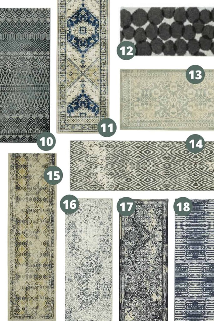 This collage of 8 boho style runner rugs are perfect for anyone who loves unique bohemian style. 