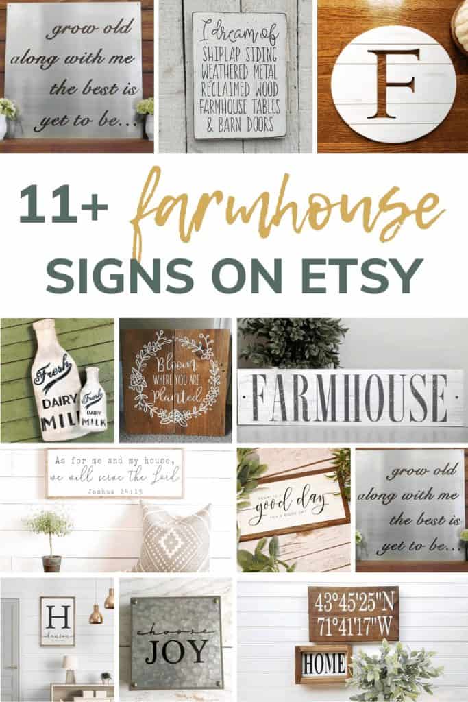 I love these cute farmhouse wall decor signs from Etsy! Get the Fixer Upper look. 