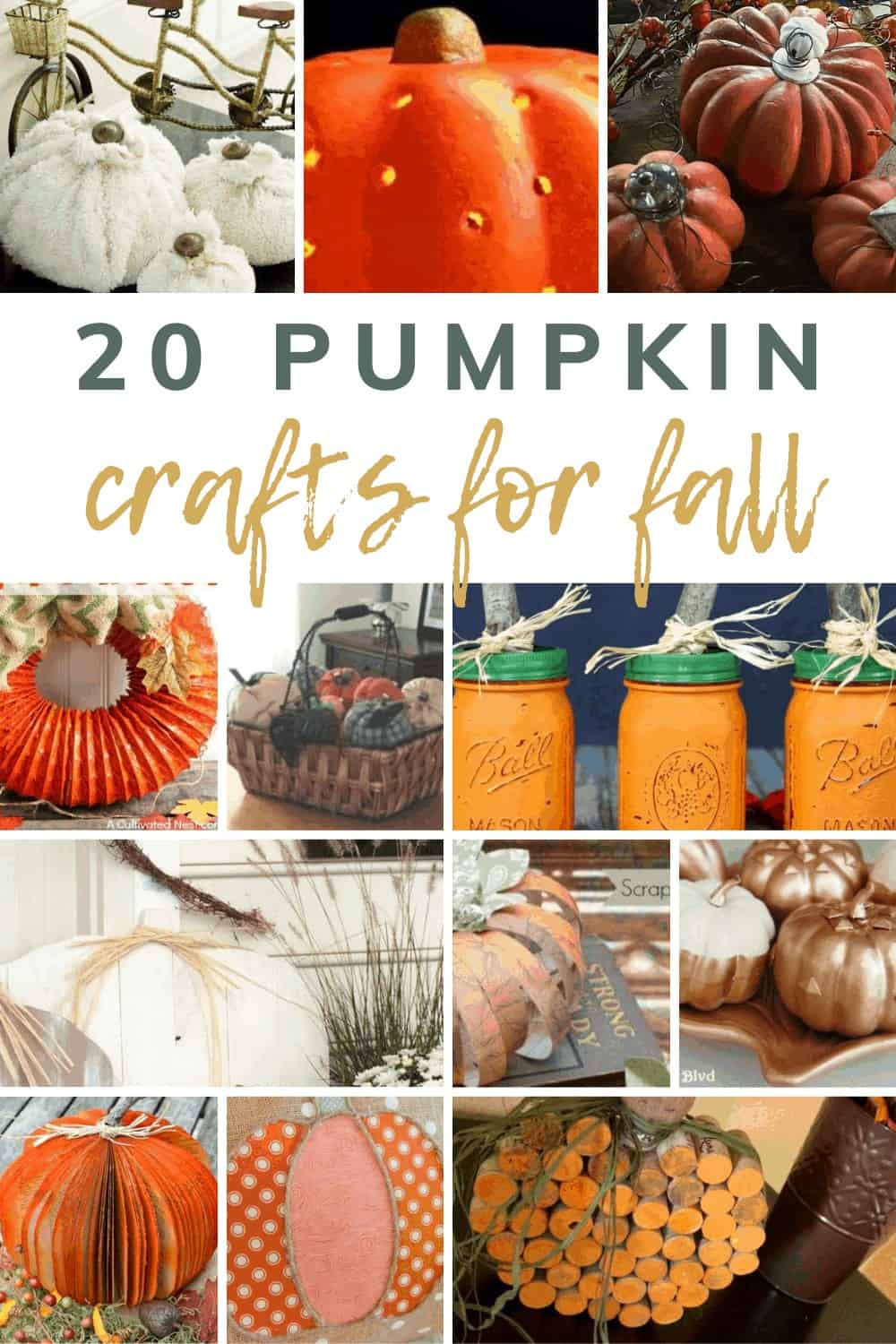 20 DIY Fall Pumpkin Crafts (Cheap & Easy!) - Making Manzanita