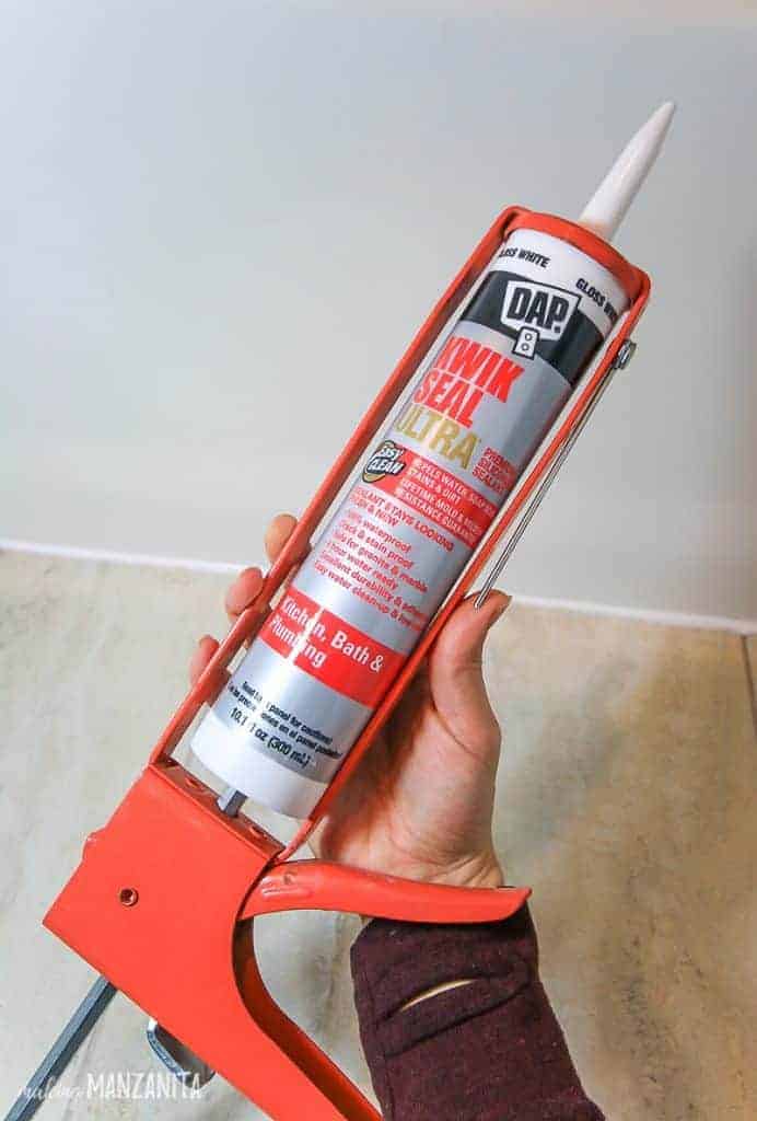 DAP Kwick Seal Ultra caulk is one of the best caulks to use in bathrook and tiling projects