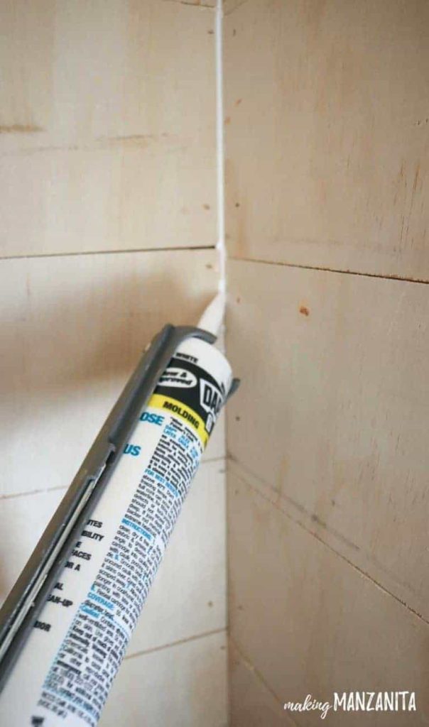 Indoor caulk is vital in many DIY projects like creating a shiplap wall