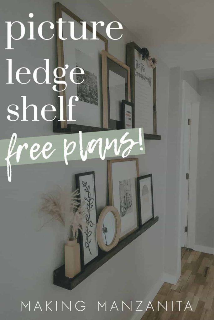 How to make a picture ledge shelf: free plans and tips for styling a diy picture ledge