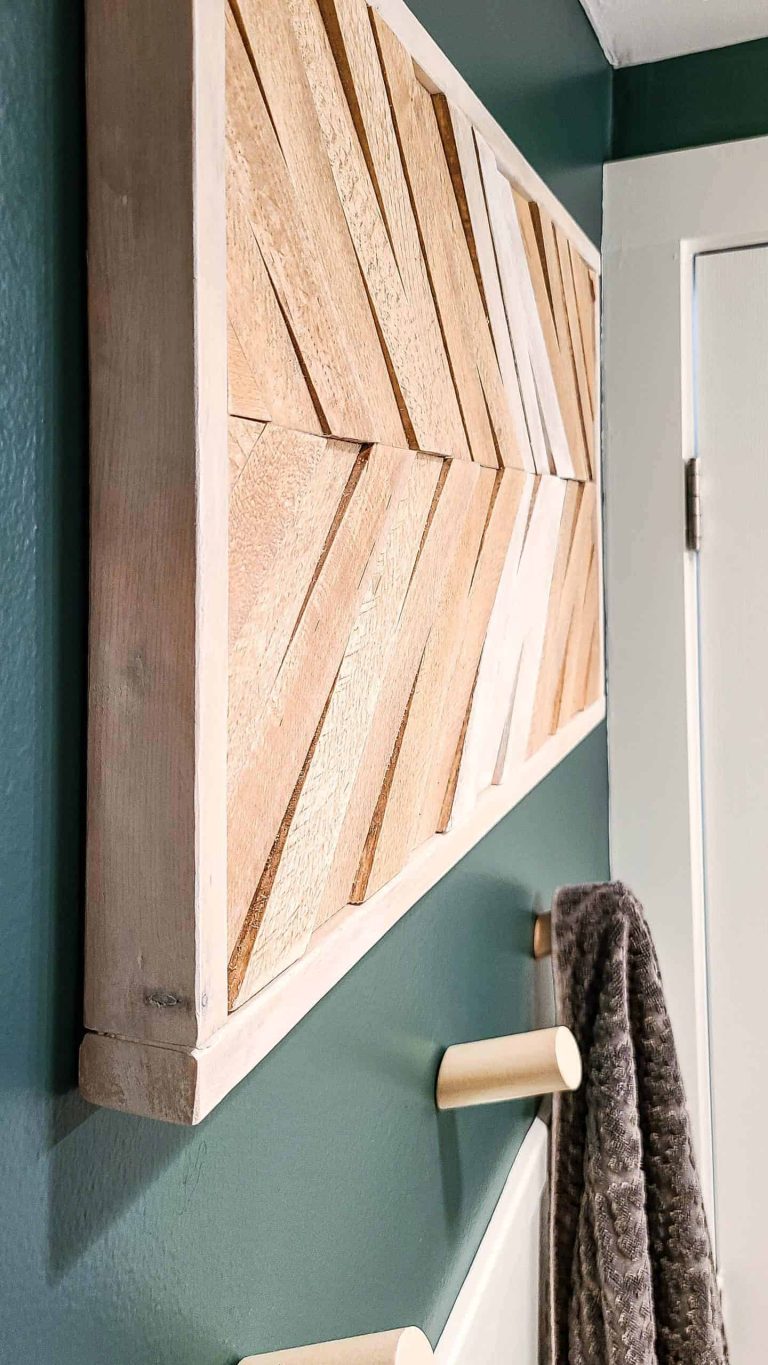 DIY Wood Wall Art with Scrap Wood and Wood Shims