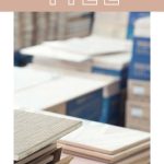 shows a shop with different types of tile with overlay text that says different types of tile