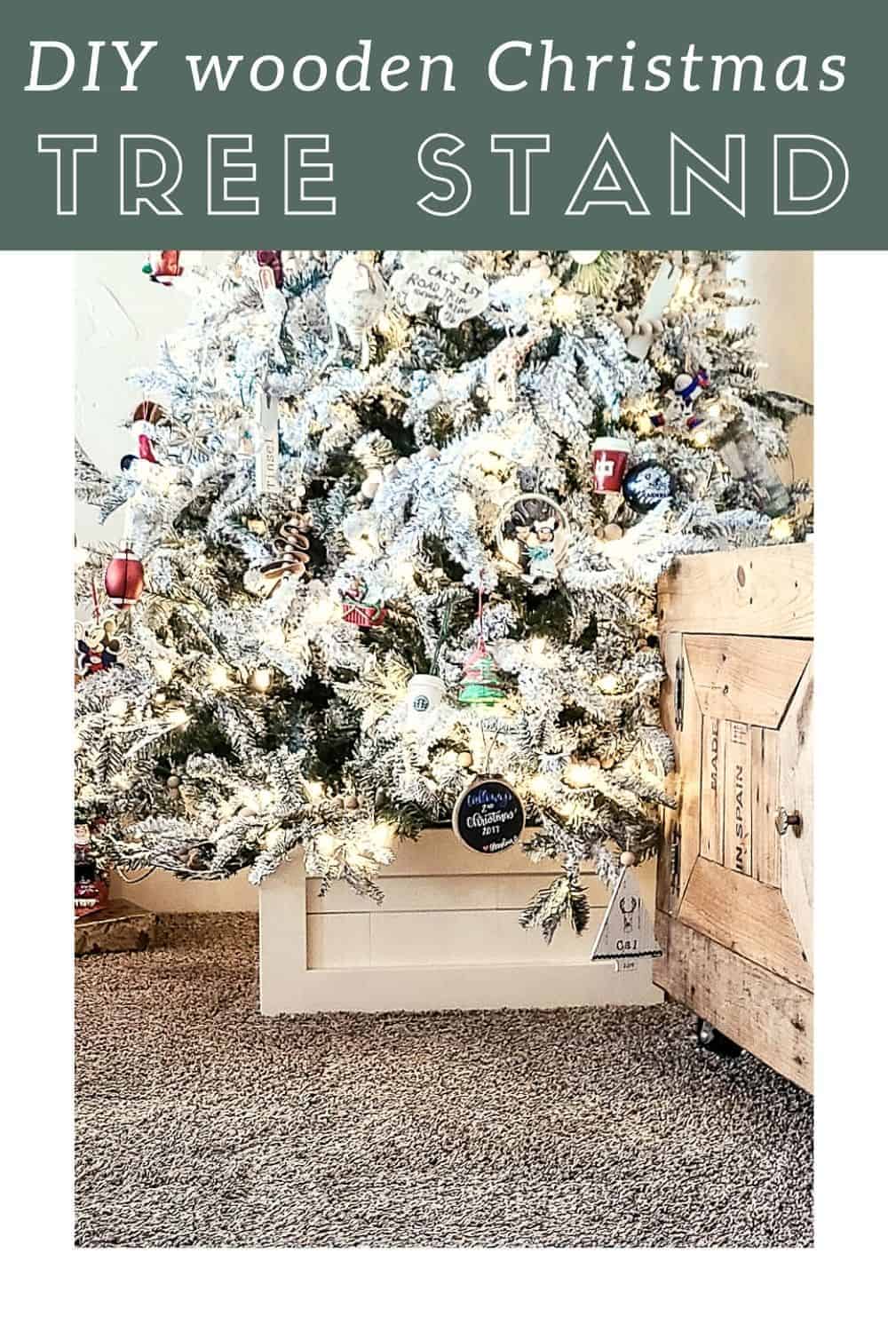 How To Build A Christmas Tree Box Stand with Shiplap - Making Manzanita
