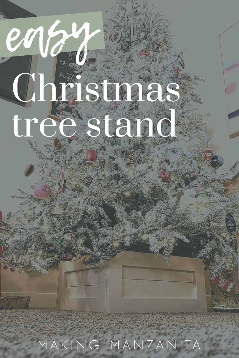 How To Build A Christmas Tree Box Stand with Shiplap - Making Manzanita