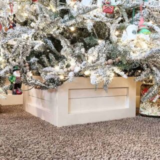 How To Build A Christmas Tree Box Stand with Shiplap - Making Manzanita