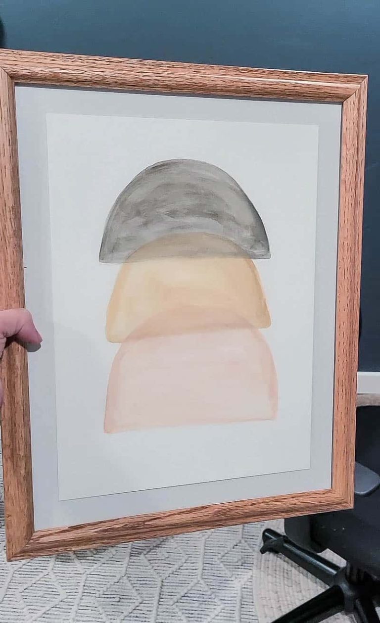 Easy DIY Boho Wall Decor with Thrift Store Frame and Watercolor 