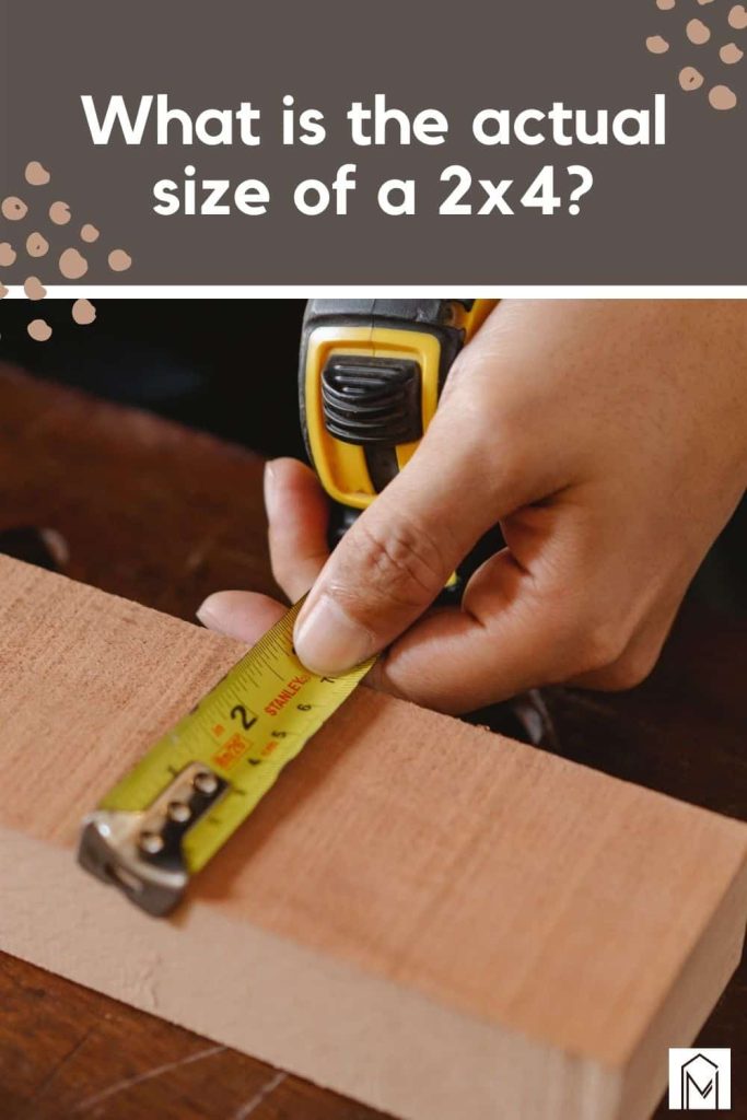 shows a measuring tape measuring 3 inches of wood